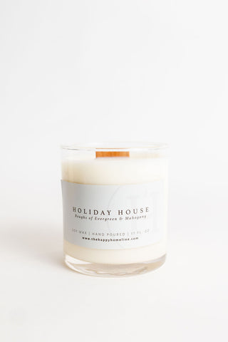11 oz Holiday House Wood Wick Candle