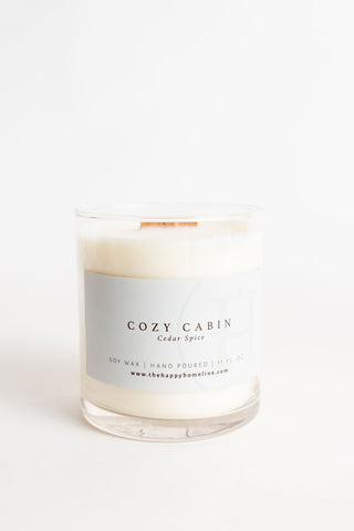 11 oz Cozy Cabin Wood Wick Candle