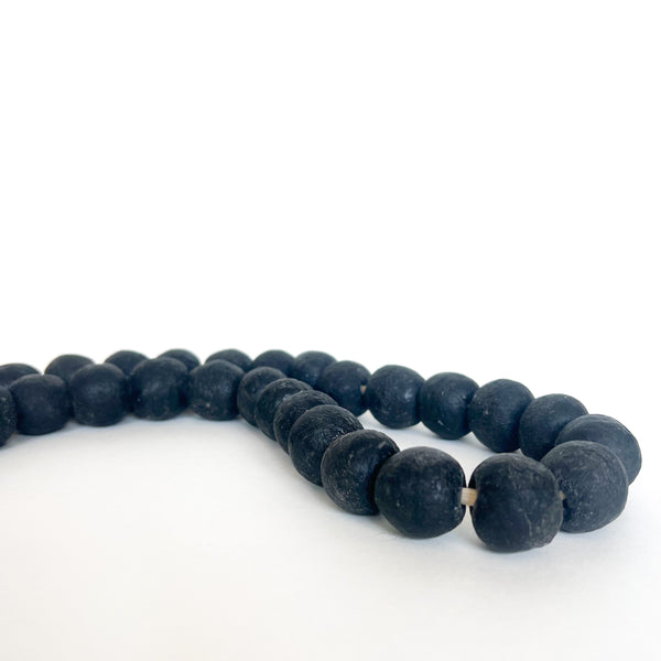 Recycled Glass Beads - Black