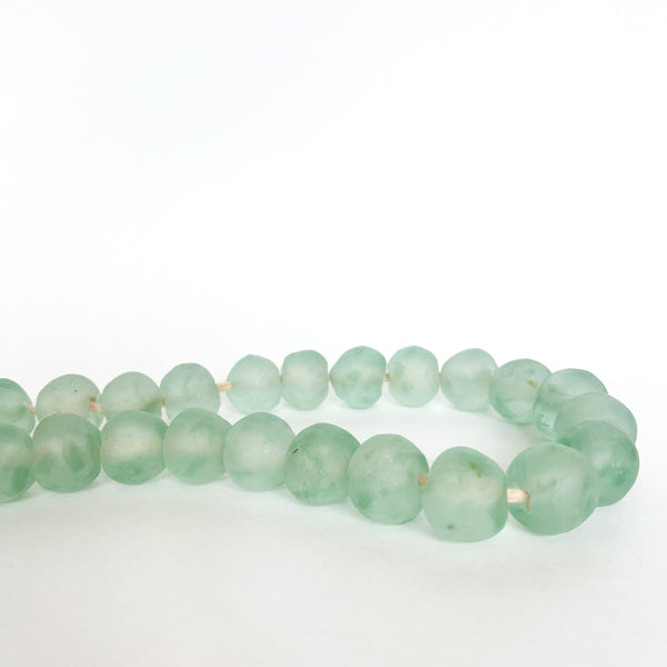 Recycled Glass Beads - Green