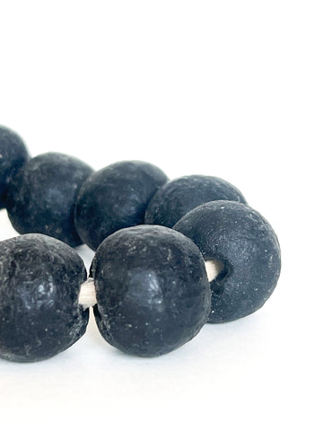 Recycled Glass Beads - Black
