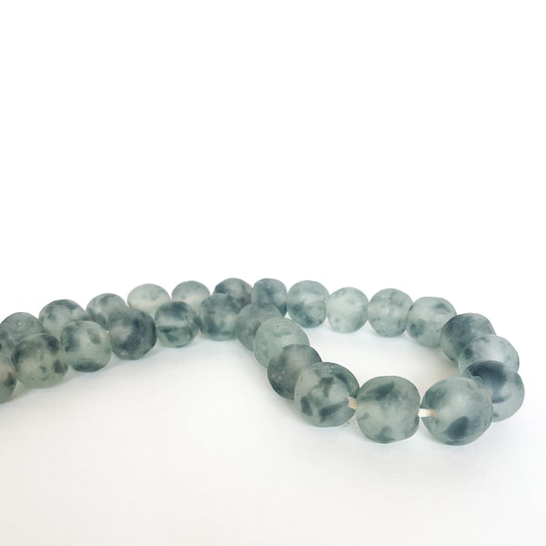 Recycled Glass Beads - Grey