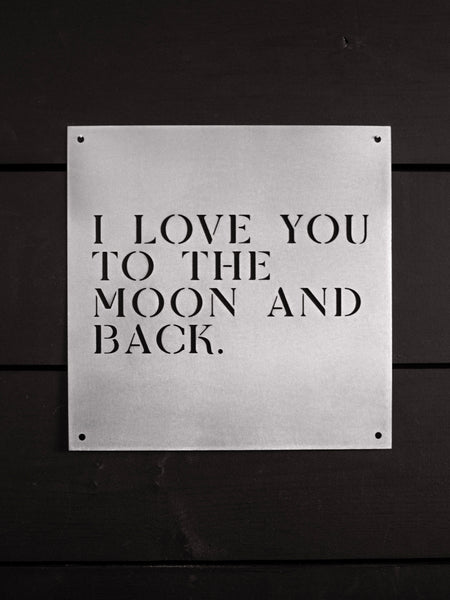 12" x 12" I love You to the Moon
