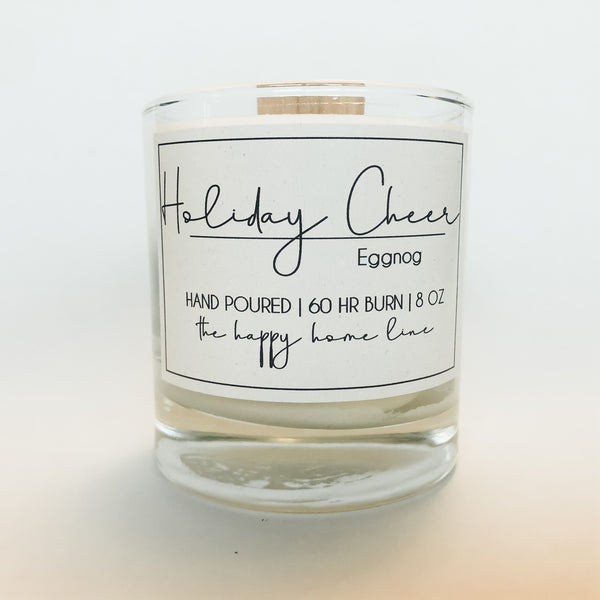 Holiday Cheer Wood Wick Candle