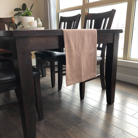 Mocha Linen Table Runner