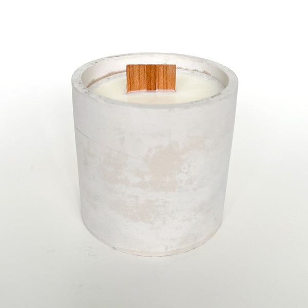 8 oz Concrete Wood Wick Candle