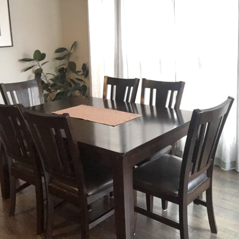 Small Mocha Linen Table Runner